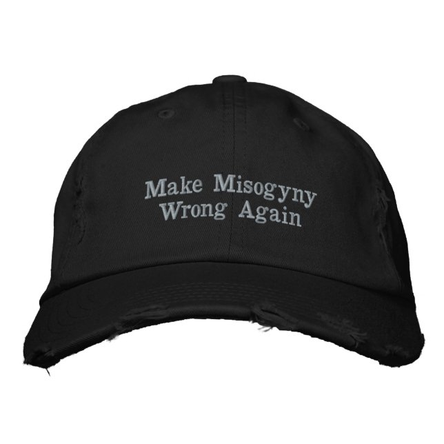 Casquette Brodée Rendre la misogynie fausse (Devant)