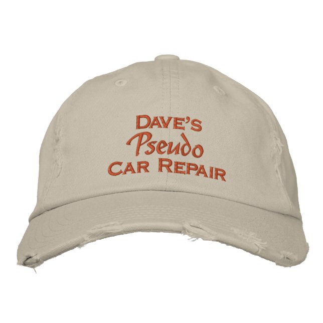 Casquette Brodée Réparation automobile de Dave (Devant)