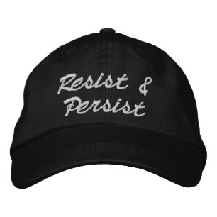 Casquette Brodée Résister & Persist white mignon script Brodé