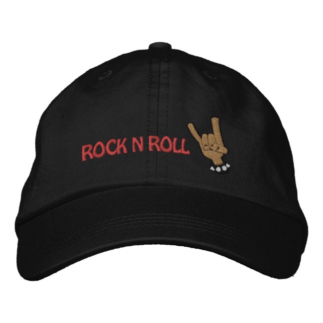Casquette Brodée ROCK N ROLL Embroidered Hat (Devant)