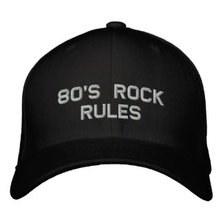 Casquette Brodée Rock Rules Casquette-2 des années 80