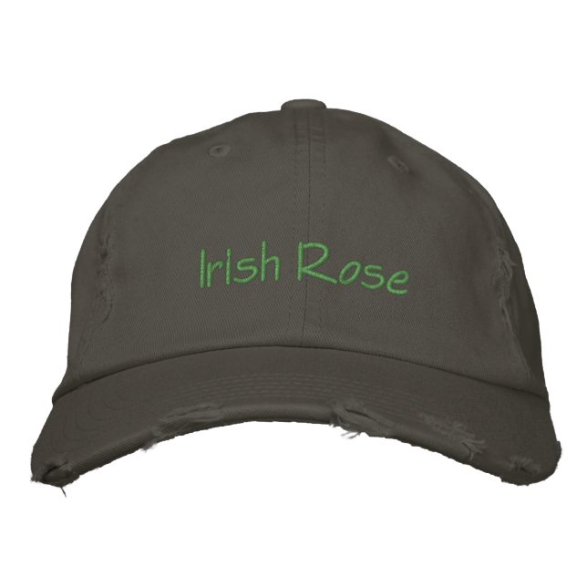 Casquette Brodée Rose irlandais brodé (Devant)