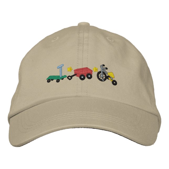Casquette Brodée Roues pour enfants (Devant)