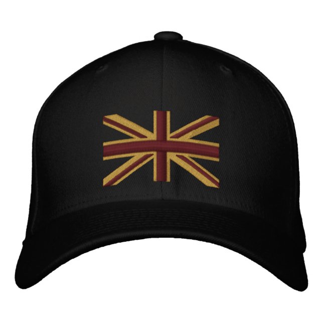 Casquette Brodée Royal Union Jack Drapeau Angleterre Swag Broderie (Devant)