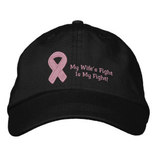 Casquette Brodée Ruban rose de sensibilisation
