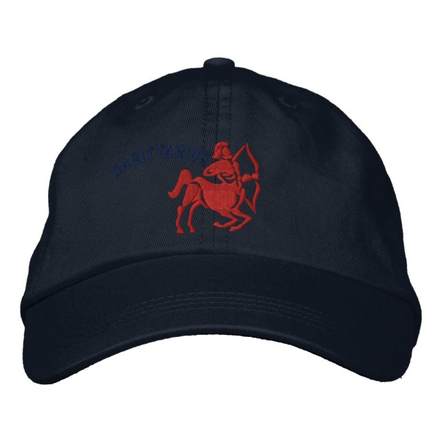 Casquette Brodée Sagittaire zodiaque signe broderie 22 novembre - (Devant)