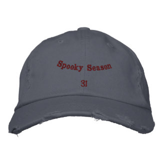 Casquette Brodée Saison effrayante et terrifiante Écosse Bleu Hallo