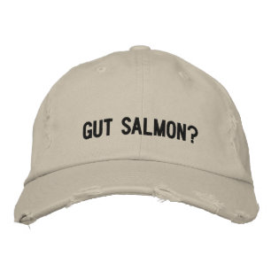 Casquette Brodée Saumon aux intestins noirs et gris ?
