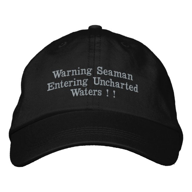 Casquette Brodée Seaman Warning Funny Embroder Logo, Casquette. (Devant)