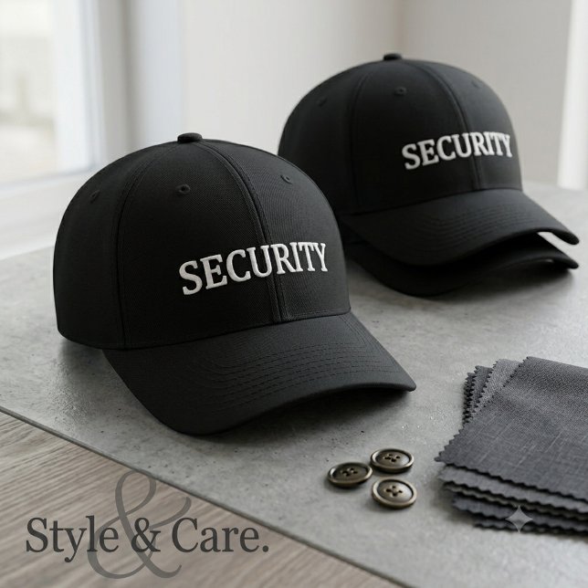 CASQUETTE BRODÉE SÉCURITÉ PERSONNALISÉE (Personalized SECURITY Embroidered Baseball Cap)