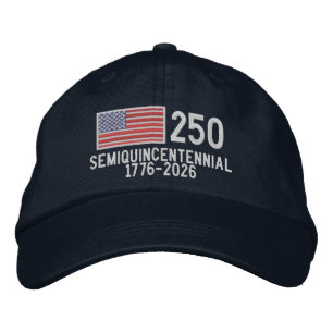Casquette Brodée Semiquincentenaire des États-Unis avec drapeau amé