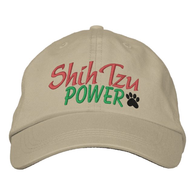 Casquette Brodée Shih Tzu Power par SRF (Devant)