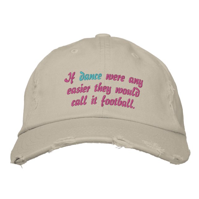 Casquette Brodée Si le danseur était plus facile...football (Devant)