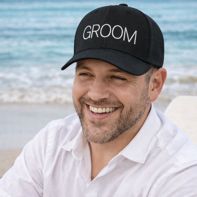 Casquette Brodée Simple Modern Groom (Honeymoon hat for Groom)