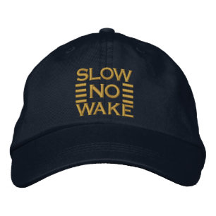 Casquette Brodée Slow No Wake CAPTAIN Stripes brodées