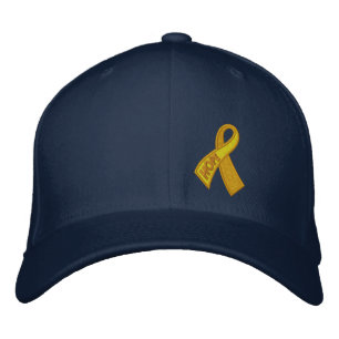 Casquette Brodée Solidarité jaune de ruban d'espoir