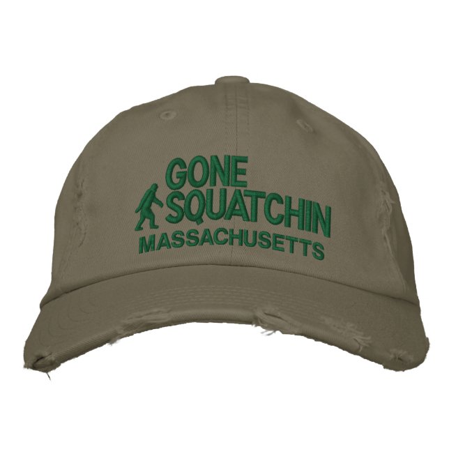Casquette Brodée Squatchin & votre état personnalisé (Devant)