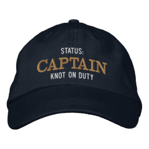 Casquette Brodée Statut de capitaine de bateau personnalisé Brodé