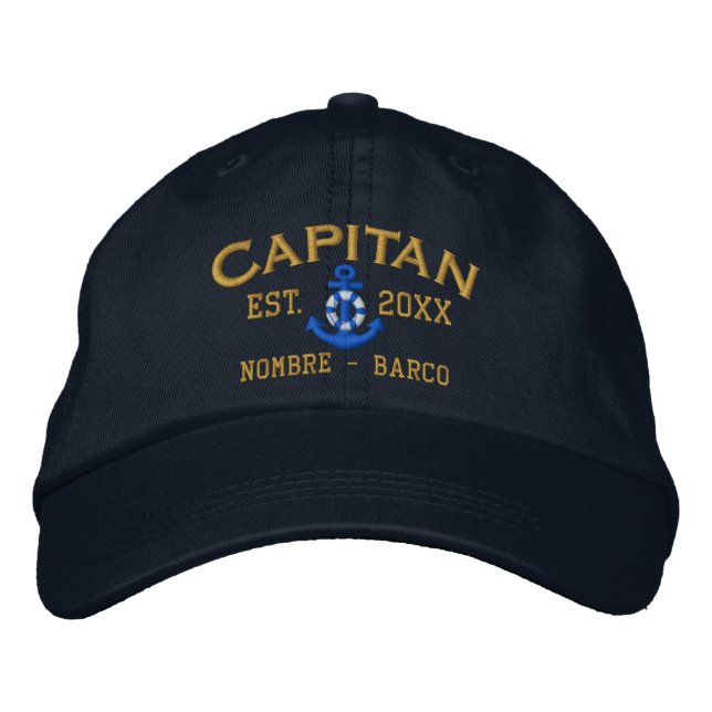Casquette Brodée Style ESPAGNOL d'EL Capitan facile à personnaliser (Devant)