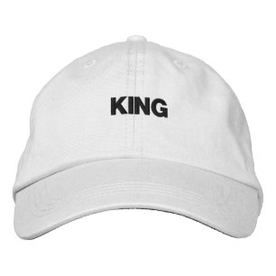Casquette Brodée Super et fantastique King Text Blanc