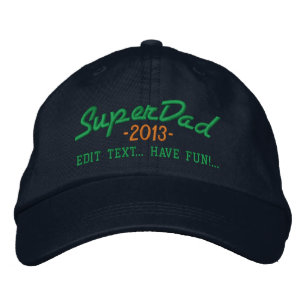 Casquette Brodée Superdad Modifier le texte et l'année Super DAD