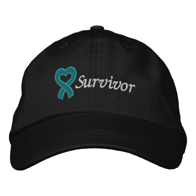 Casquette Brodée Survivant du cancer de l'ovaire (Devant)