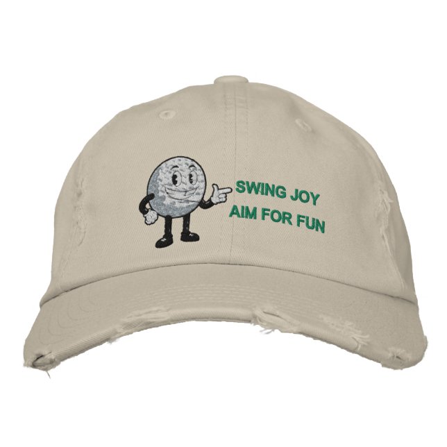 Casquette Brodée Swing Joy Objectif Pour Amuser Funny Golf (Devant)