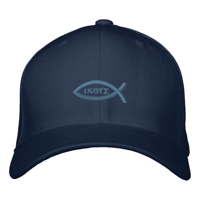 Casquette Brodée Symbole chrétien Ichthys Jesus Fish (Devant)
