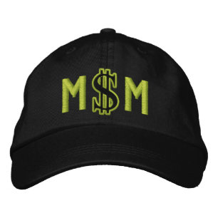Casquette Brodée Symbole Monogramme personnalisé en dollars