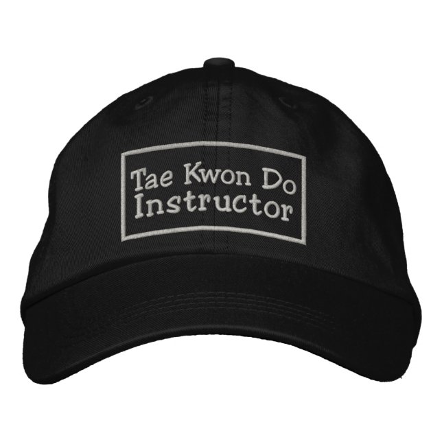 Casquette Brodée Tae kwon do Instructeur (Devant)