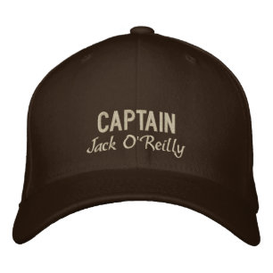 Casquette Brodée Tan de capitaine personnalisé et Brown