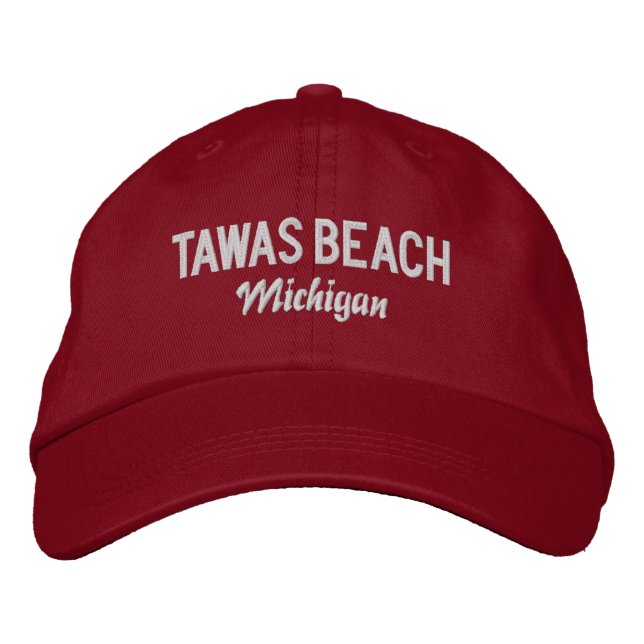 Casquette Brodée Tawas Beach Michigan Embroidered Hat (Devant)