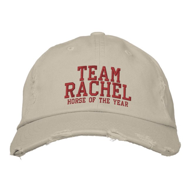 Casquette Brodée TEAM RACHEL - Cheval de l'année (Devant)