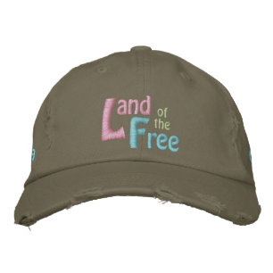 Casquette Brodée Terre des Libres, l'Amérique est belle