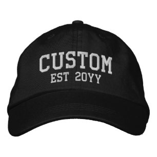 Casquette Brodée Texte de mot personnalisé établi cadeau d'année po