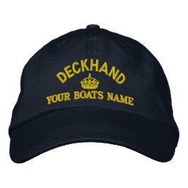 Casquette Brodée Texte du Deck avec couronne