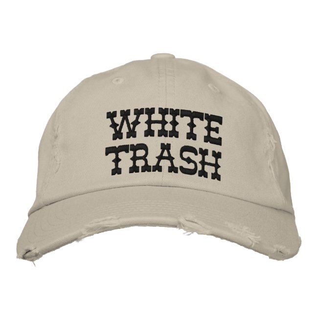 CASQUETTE BRODÉE TRASH BLANC (Devant)
