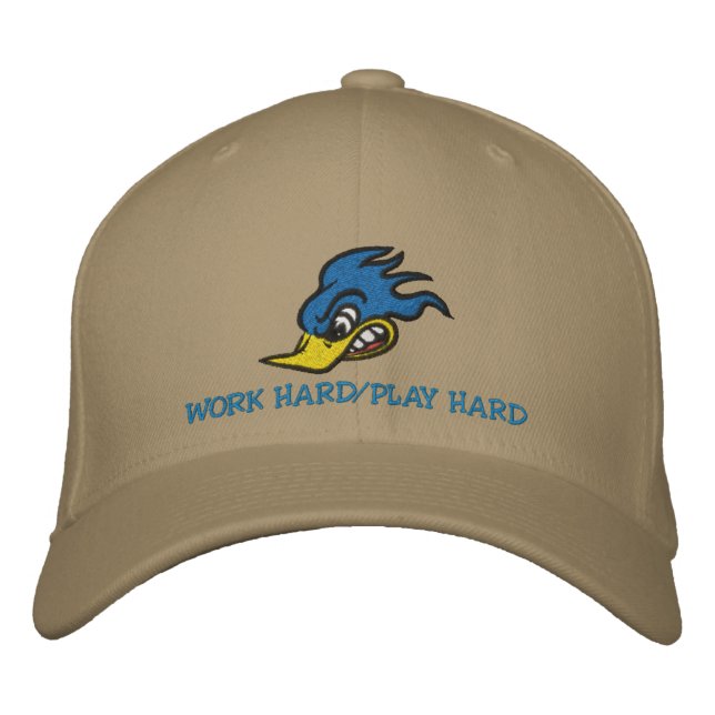 Casquette Brodée Travailler dur/jouer dur (Devant)