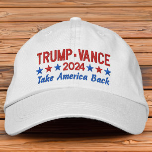 Casquette Brodée Trump Vance 2024 Reprendre l'Amérique étoile patri