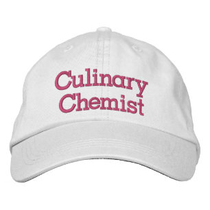 Casquette Brodée Typographie de chimiste culinaire en rose