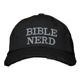 Casquette Brodée Typographie de nerd de la Bible chrétien drôle