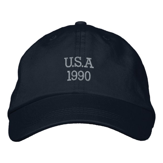 CASQUETTE BRODÉE U.S.A 1990 CUSTOM (Devant)