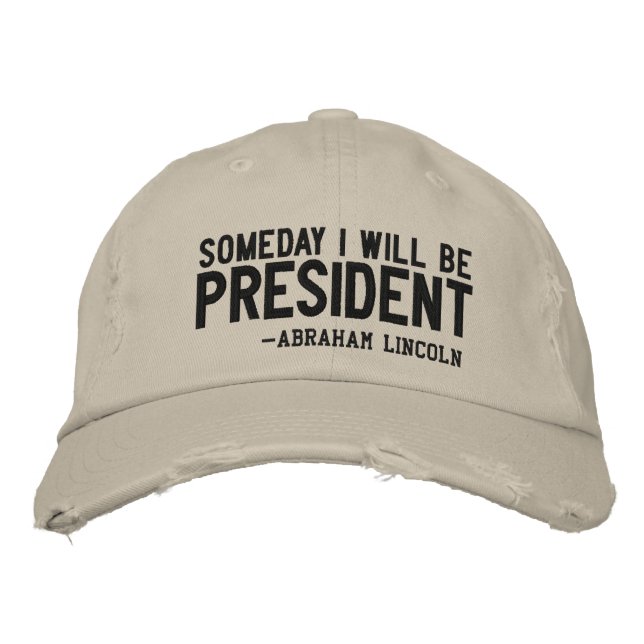 Casquette Brodée Un Jour Je Serai Président Broderie (Devant)
