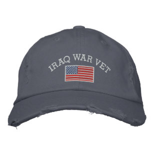 Casquette Brodée Un vétéran de la guerre d'Irak avec drapeau améric