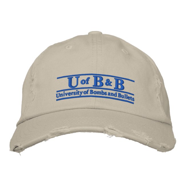 Casquette Brodée Université des bombes et des balles (Devant)