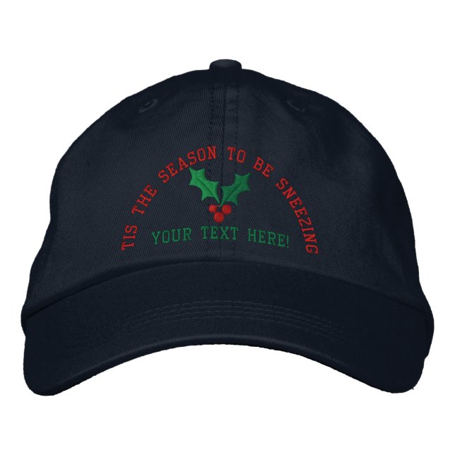 Casquette Brodée Vacances personnalisées éternuer (Devant)