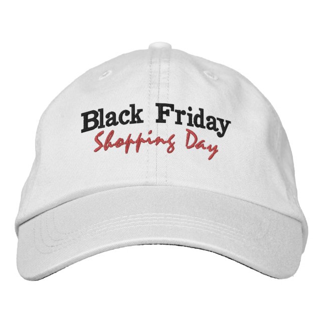 Casquette Brodée Vendredi noir = Jour du shopping (Devant)