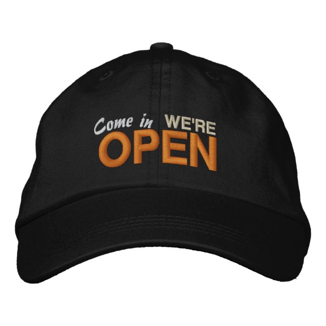 Casquette Brodée Venez Nous sommes ouverts (Devant)