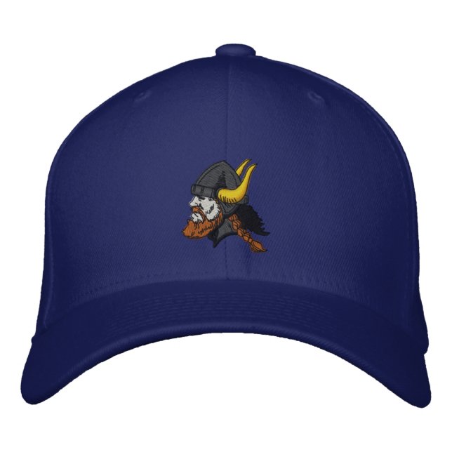 Casquette Brodée Viking scandinave en casque (Devant)
