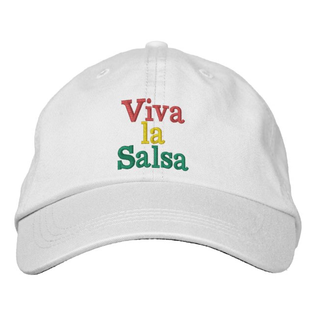 Casquette Brodée viva la salsa (Devant)